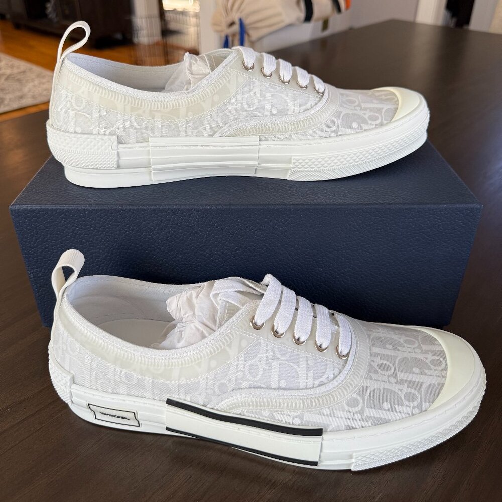 Christian Dior B23 White Oblique Transparent Sneakers 45